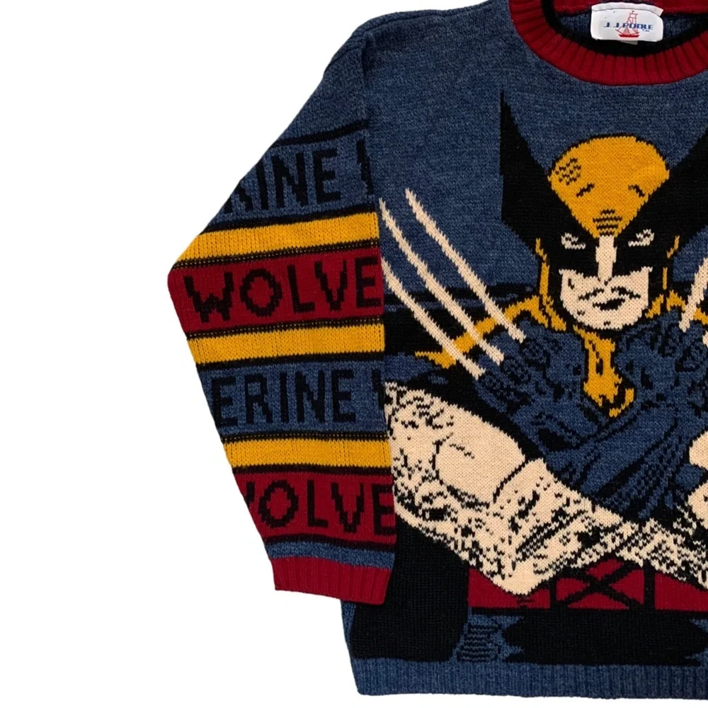 RARE Vintage 90s 1994 Marvel Wolverine Crew Neck Sweater - Picture 4 of 11